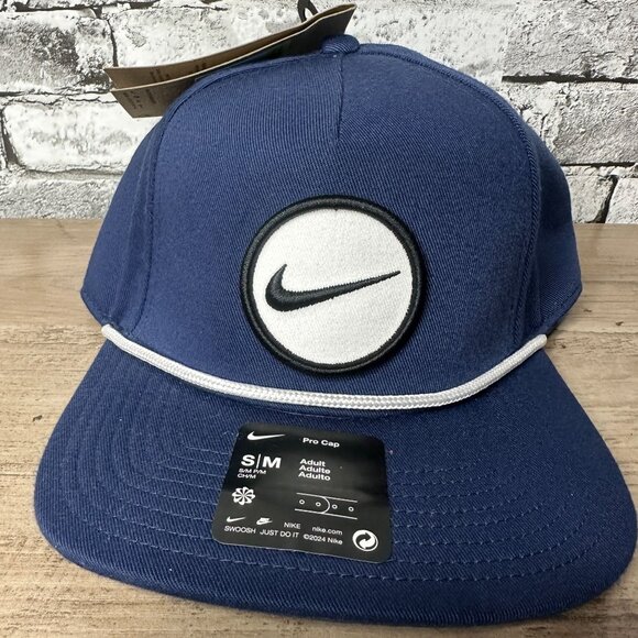 NWT Nike Men's Retro Pro Performance Snapback Hat Size S/M (Navy) HF7482-410 - Picture 3 of 15